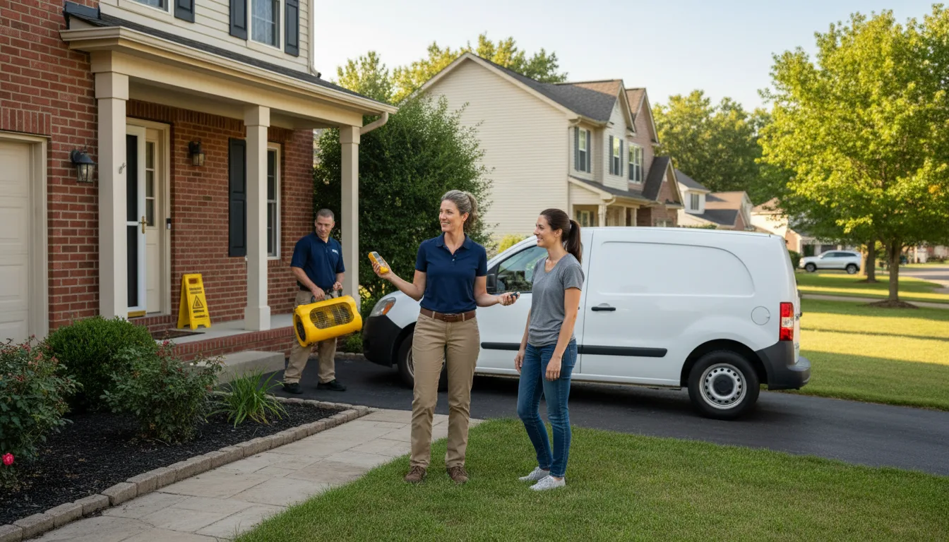 Residential water damage restoration in Millbrook, IL
